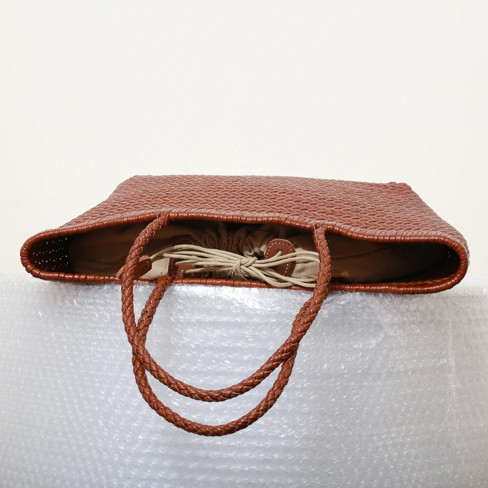 Genuine Leather Tote Bag For Women With Crossbody Strap - Smarsty
