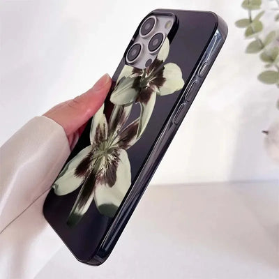 Orchid Print Shockproof Phone Case for iPhone 7 to 16 - Smarsty