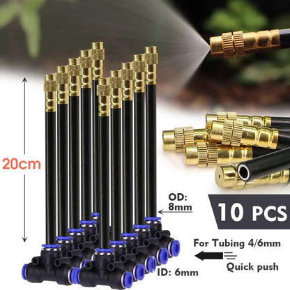 Adjustable Misting Cooling System for Outdoor Garden Irrigation - Smarsty