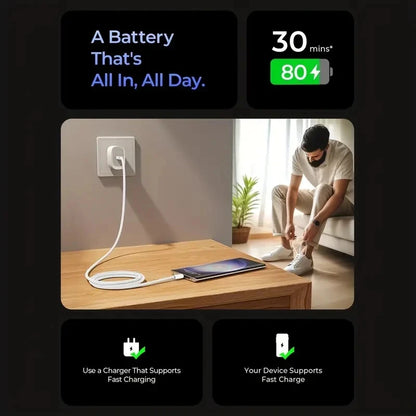 Original 60W PD USB-C USB C Fast Charger Cable For Apple iPhone 17 Air 16 Pro Max 15 Plus Type C Quick Charging Xiaomi Samsung