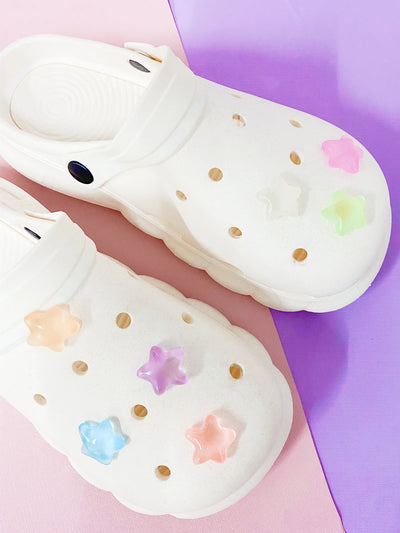 7 pcs set for Clogs Glow-in-the-dark star detachable accessory shoe charms decoration - Smarsty