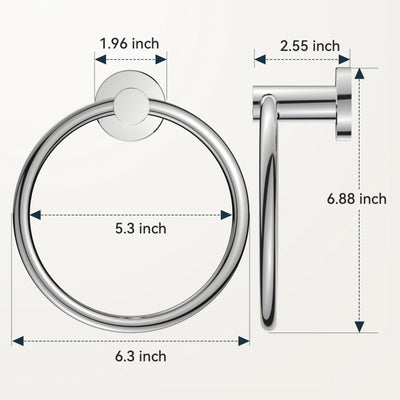 Modern Stainless Steel Towel Ring for Easy Storage - Smarsty