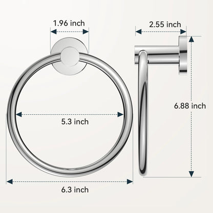 Modern Stainless Steel Towel Ring for Easy Storage - Smarsty