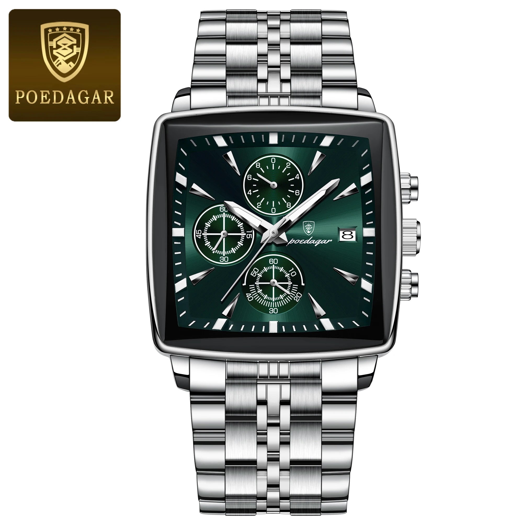 Luminous Waterproof Men's Chronograph Watch with Date - Smarsty