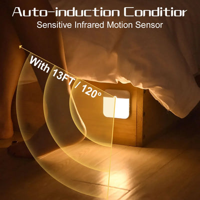 Wireless LED Motion Sensor Night Light for Easy Navigation - Smarsty