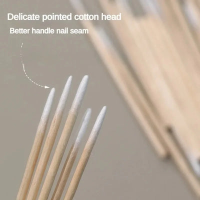 Wooden Tip Cotton Swabs for Nail Polish Removal - Smarsty