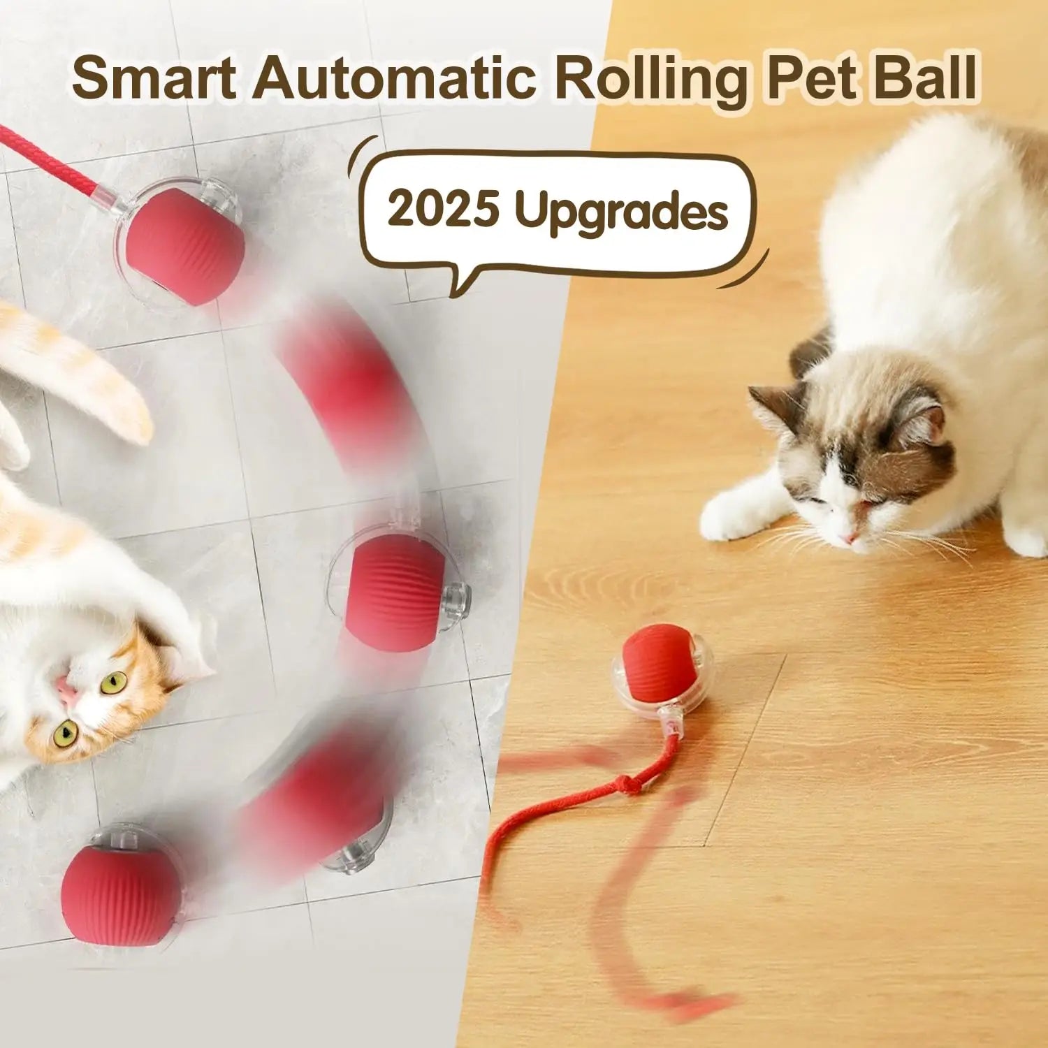 Interactive Cat Toy Ball With Rechargeable Tail - Smarsty