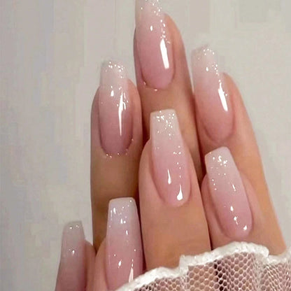 24PCS Pink Gradation Press On Nails for Summer Style - Smarsty