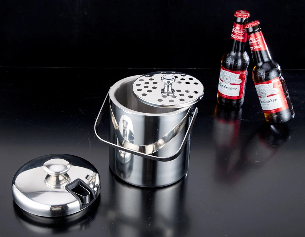 Portable Stainless Steel Ice Bucket for Outdoor Parties - Smarsty