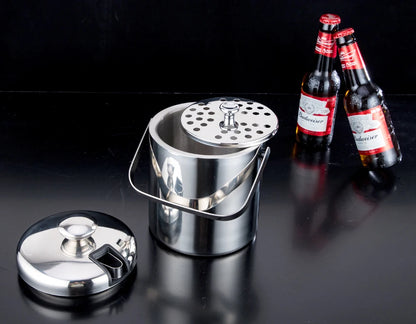 Portable Stainless Steel Ice Bucket for Outdoor Parties - Smarsty
