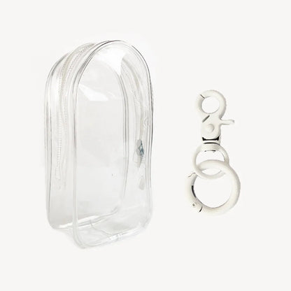 Colorful Transparent Protector Case Organizer Box for 17cm Labubu V3 Dolls Outdoor Display Bag With Keychain Doll Accessories by Smarsty