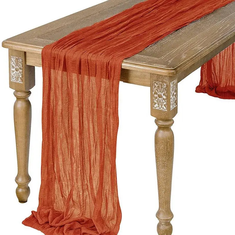 Semi-Sheer Gauze Table Runner for Vintage Weddings - Smarsty