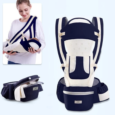 Ergonomic Baby Carrier Backpack Infant Baby Hipseat Carrier Front Facing Ergonomic Kangaroo Baby Wrap Sling Travel Backpack by Smarsty