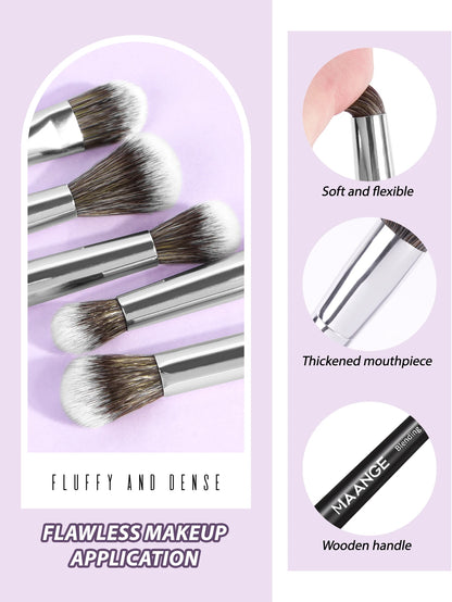 MAANGE 5 Piece Makeup Brush Set for Flawless Application - Smarsty