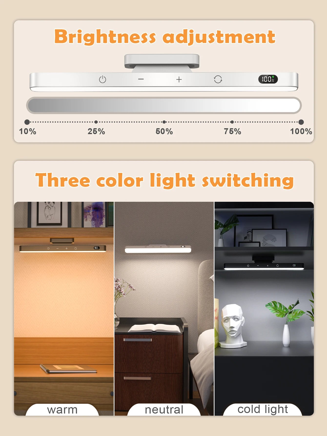 Rechargeable Touch Table Lamp with Magnetic Design - Smarsty