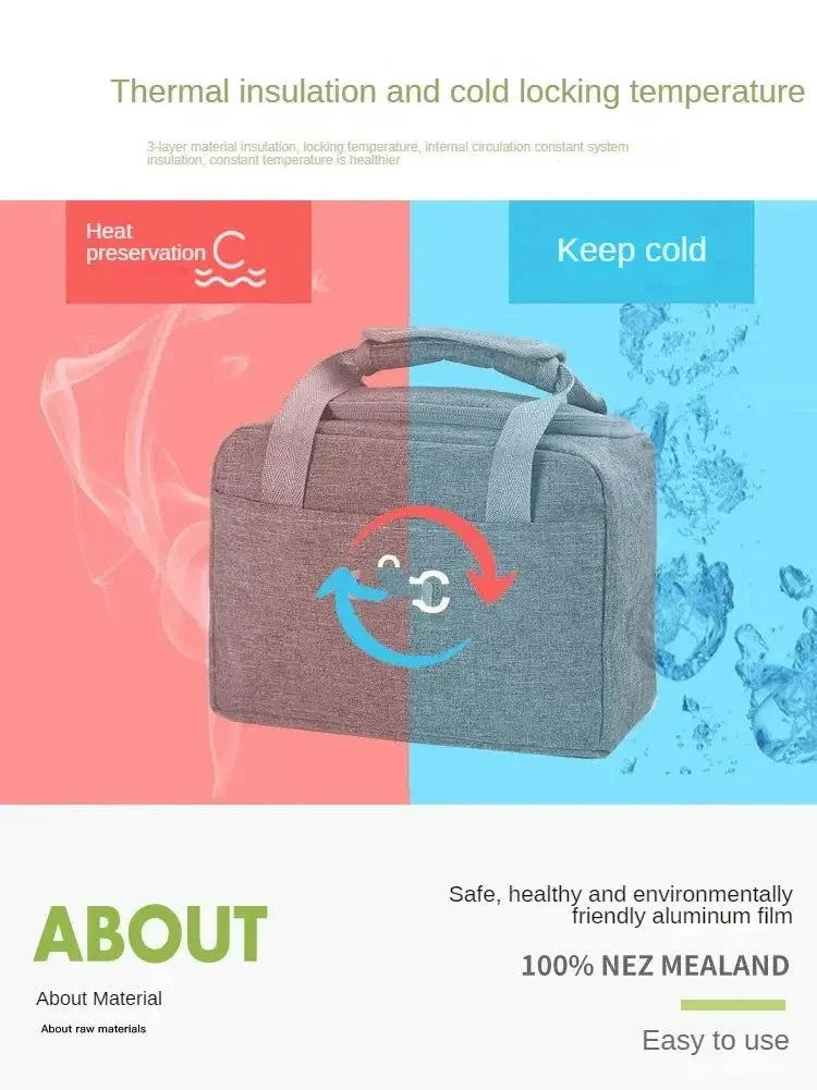 Insulated Portable Lunch Bag For Women Office Tote Compact - Smarsty