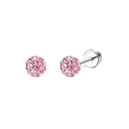 Stainless Steel Heart Moon Ear Studs Screw Back Cartilage - Smarsty