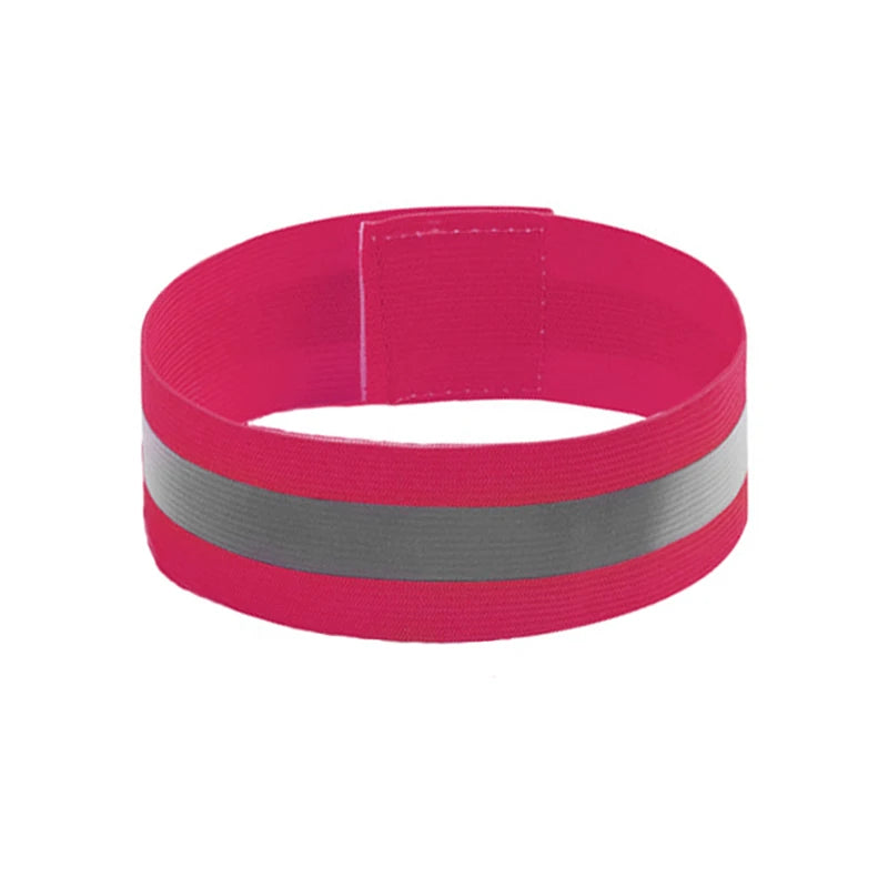 1 Pair Reflective Bands Elastic Armband Wristband Ankle Leg Straps Kids Safety Reflector Outdoor Night Cycling Jogging Running