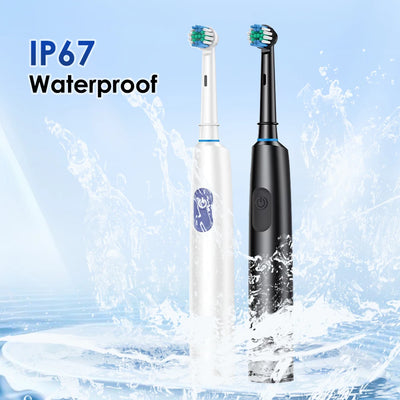 Smart Rotating Timing Electric Toothbrush, Rechargeable Rotary Toothbrush with 4 Heads, 5 Modes Setting Teeth Whitening Oral Car - Smarsty