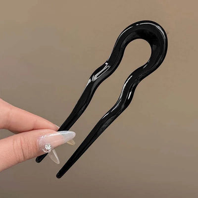 Geometric Tortoiseshell Hair Fork for Women - Smarsty