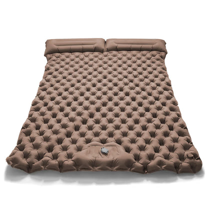 Camping Air Matt Double Sleeping Pad Inflatable Air Mat with Pillow Air Mattress Nature Hike Waterproof Folding Sleeping Mat