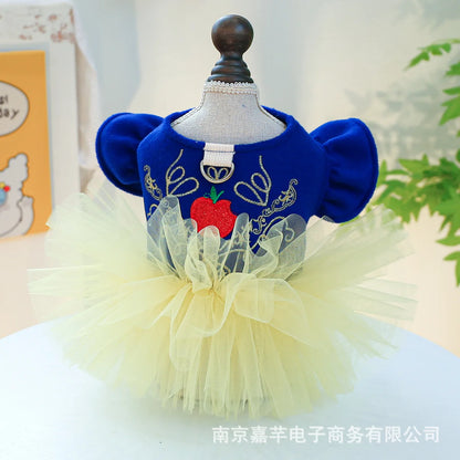 Breathable White Dog Wedding Dress for Spring Summer - Smarsty
