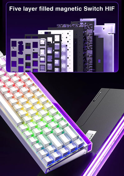 68 Key Magnetic Switch Keyboard Rapid Trigger RGB Wired - Smarsty