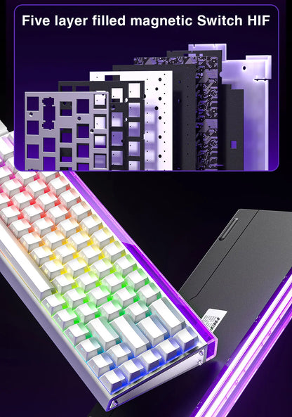 68 Key Magnetic Switch Keyboard Rapid Trigger RGB Wired
