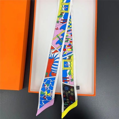 Women Long Scarf and Hair Tie Multifunctional Bandana - Smarsty