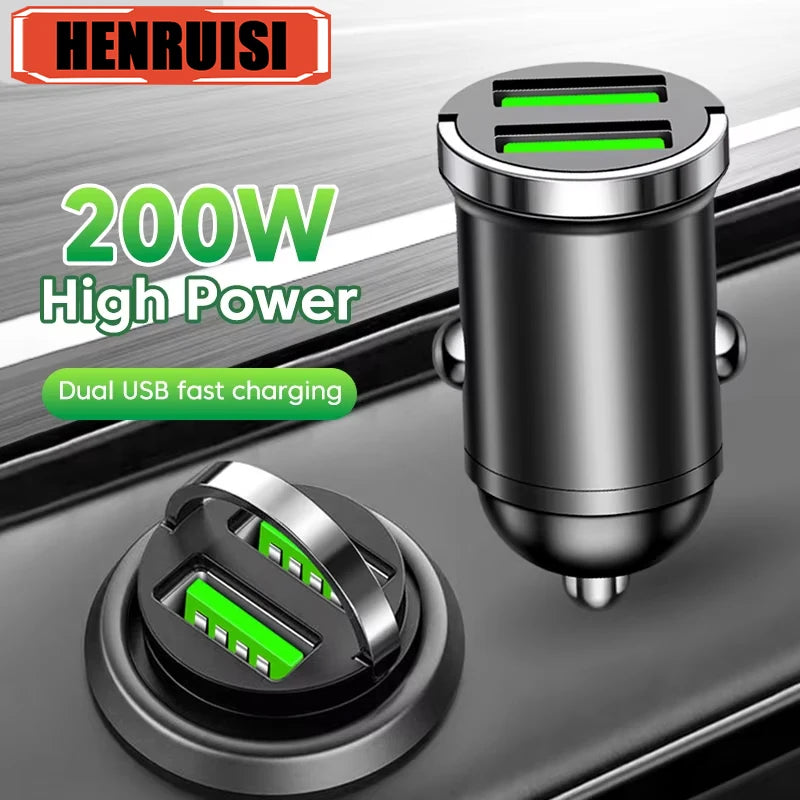 Dual USB Car Charger Quick Charge 200W Fast Charging - Smarsty