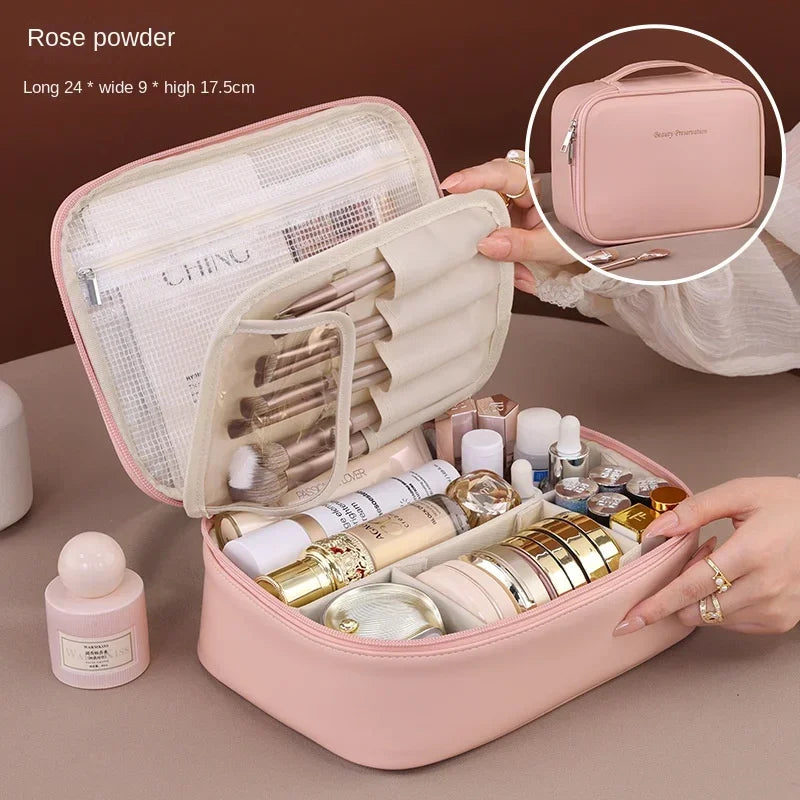 New Women's Cosmetic Bag Portable Storage Bag Large Capacity Luxury makeup bag travel organizer Essentials Toiletry Bag - Smarsty