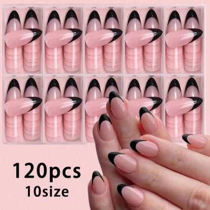 120pcs White French Fake Nails for Chic Style - Smarsty