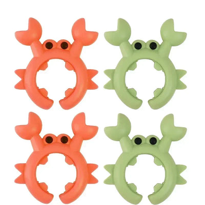 4/1PCS Silicone Spatula Rack Small Crab Anti Scalding Overflow Pot Clip Spoon Holder Clip Universal Shovel Rack Kitchen Gadget by Smarsty