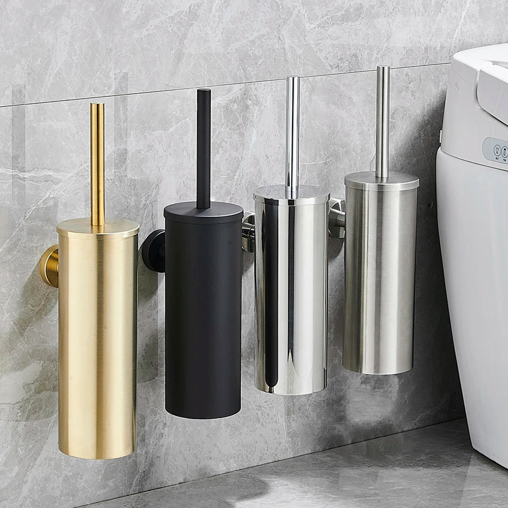 Stainless Steel Wall Mounted Toilet Brush Holder Accessory - Smarsty