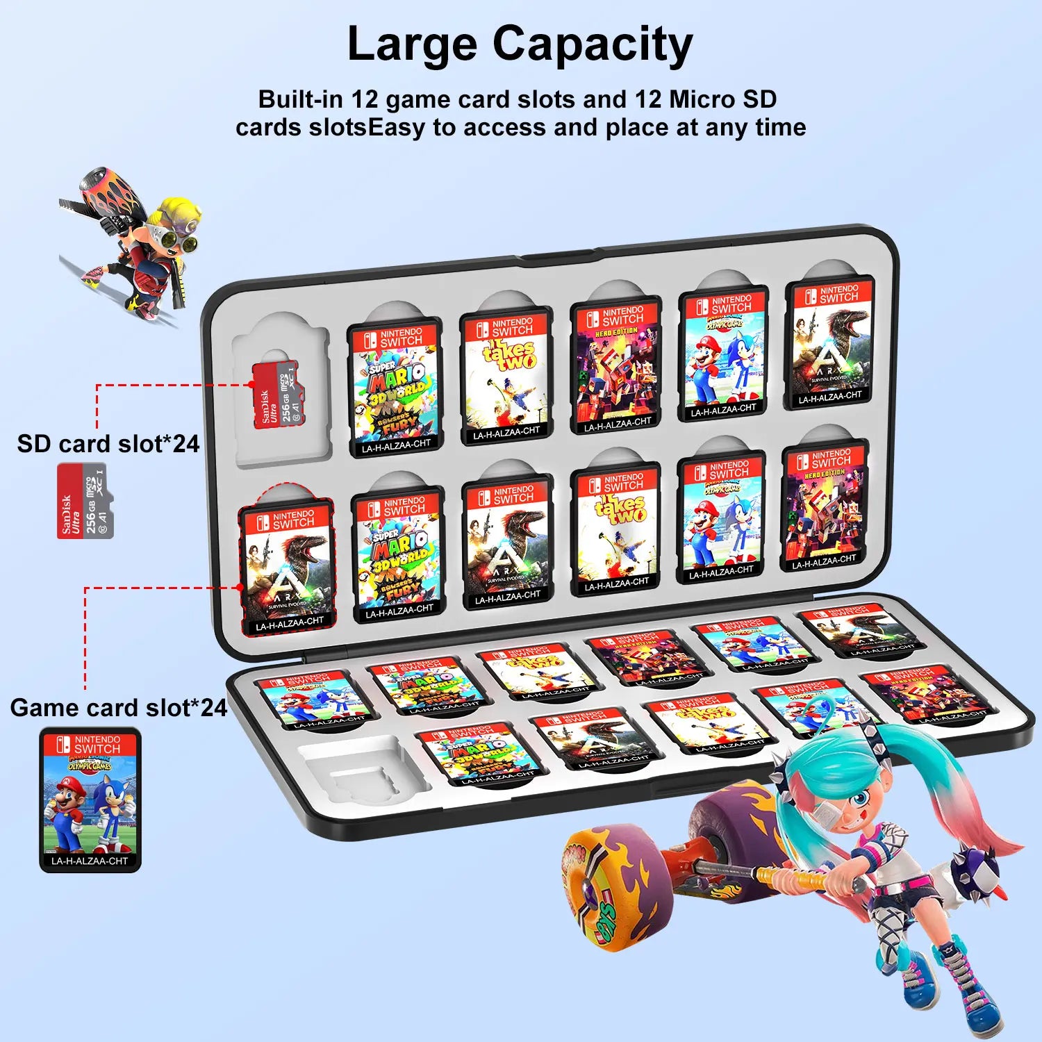 24 In 1 Game Card Storage Case for Nintendo Switch - Smarsty