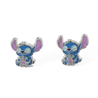 Cute Disney Stitch Flower Stud Earrings for Women and Girls - Smarsty