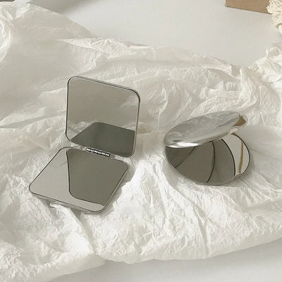 Portable Stainless Steel Makeup Mirror with Foldable Design - Smarsty