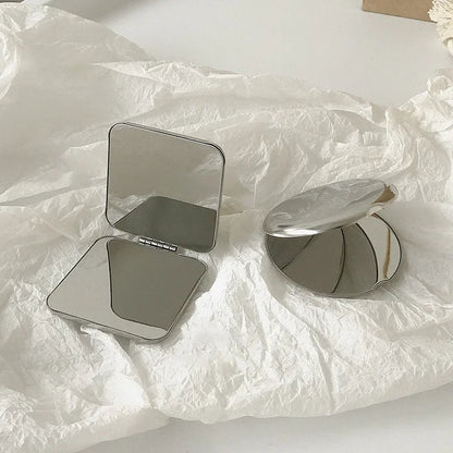 Portable Stainless Steel Makeup Mirror with Foldable Design - Smarsty