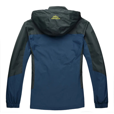 TRVLWEGO Camping Hiking Jacket Men Autumn Outdoor Sports Coats Climbing Trekking Windbreaker Travel Waterproof Jackets Black by Smarsty