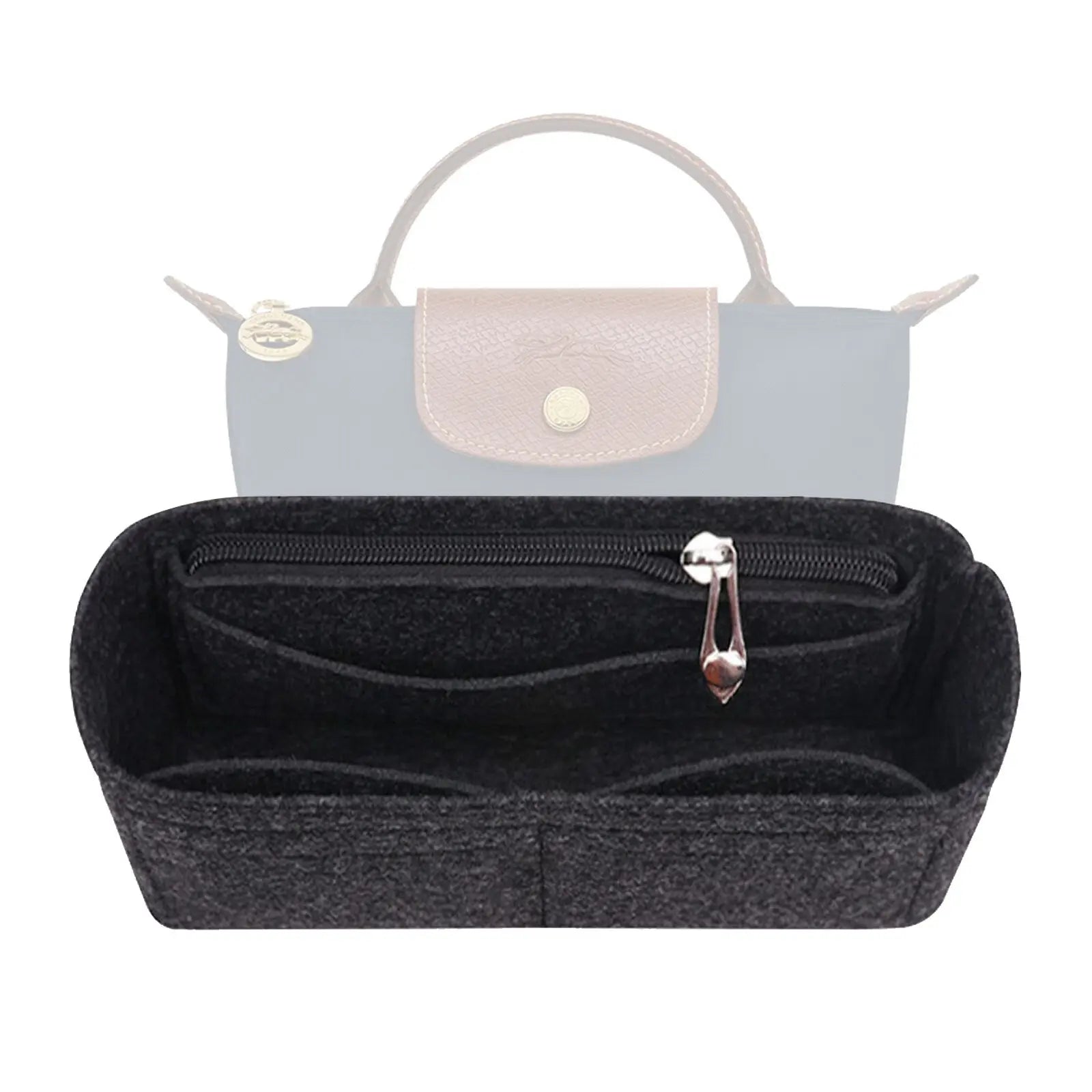 Felt Insert Bag Organizer Bag In Bag For Handbag Purse Organizer for Longchamp Mini Shoulder Bag