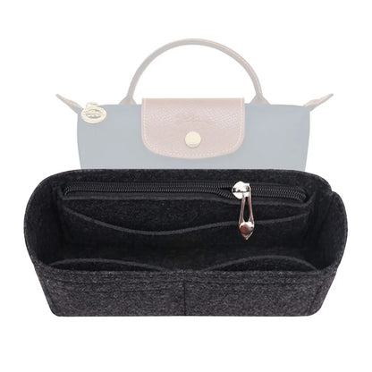 Felt Insert Bag Organizer Bag In Bag For Handbag Purse Organizer for Longchamp Mini Shoulder Bag