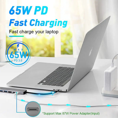 Fast USB 3.0 Hub Docking Station With HDMI RJ45 CardReader - Smarsty