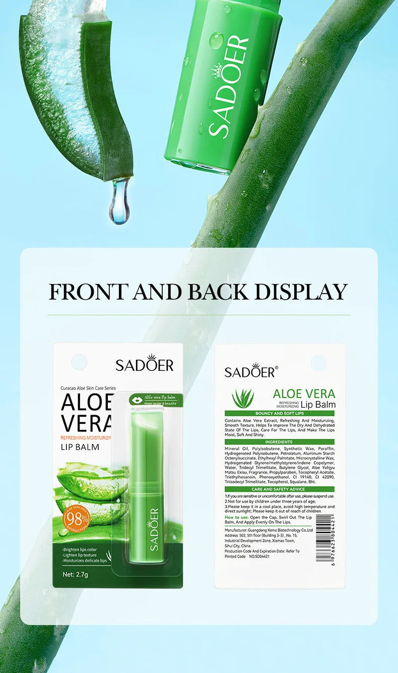 SADOER Aloe Lip Balm for Nourishing and Hydrating Lips - Smarsty