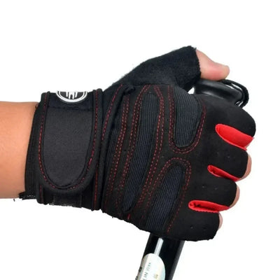 Outdoor Sport Gloves for Men Women Wrist Guard Fitness Gym Cycling Hiking Boxing Exercise Training Workout Long Wrist Fingerless by Smarsty