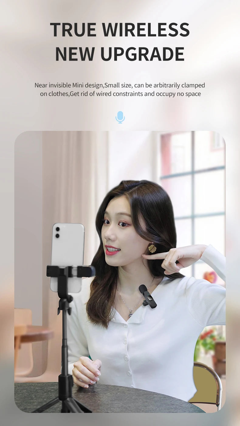 Basix Wireless Lavalier Microphone for iPhone and Android - Smarsty