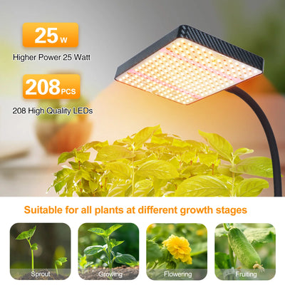 Grow Lights with Stand and Timer, FECiDA Tripod Standing Grow Lights for Indoor Plants, 24"-64" Height Adjustable