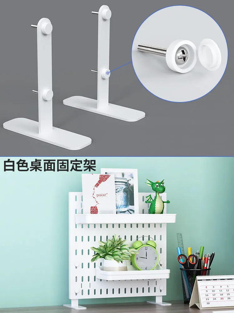 No Punching Pegboard Wall Organizer Panel Shelves For Gamer Room,bathroom,kitchen Storage Rack Organizer Pegboard Accessories