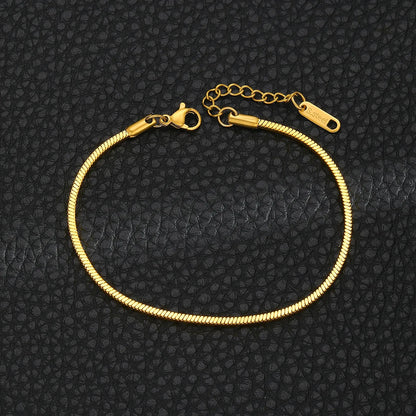 Trendy Stainless Steel Snake Bone Chain Bracelet - Smarsty