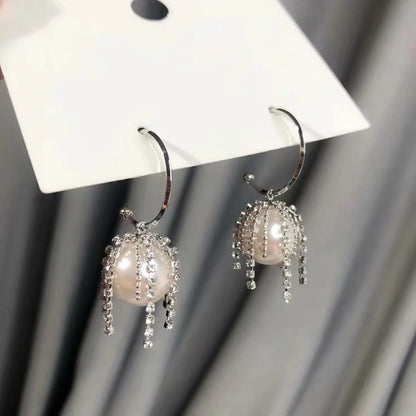 Two Piece Pearl Tassel Earrings For Women Elegant Gift - Smarsty