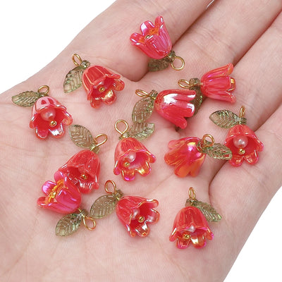 Acrylic Lily of the Valley Flower Beads for Jewelry Making - Smarsty